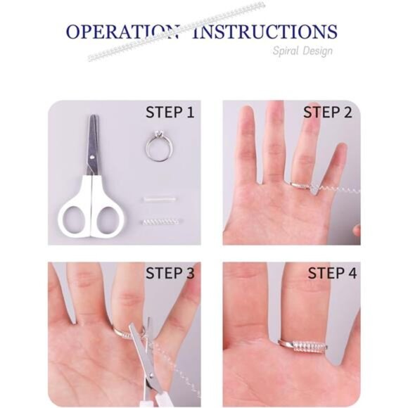 ELETIUO Ring Size Adjuster for Loose Rings - 60Pack, 2 Styles, Ring Guard, Ring - Picture 5 of 7